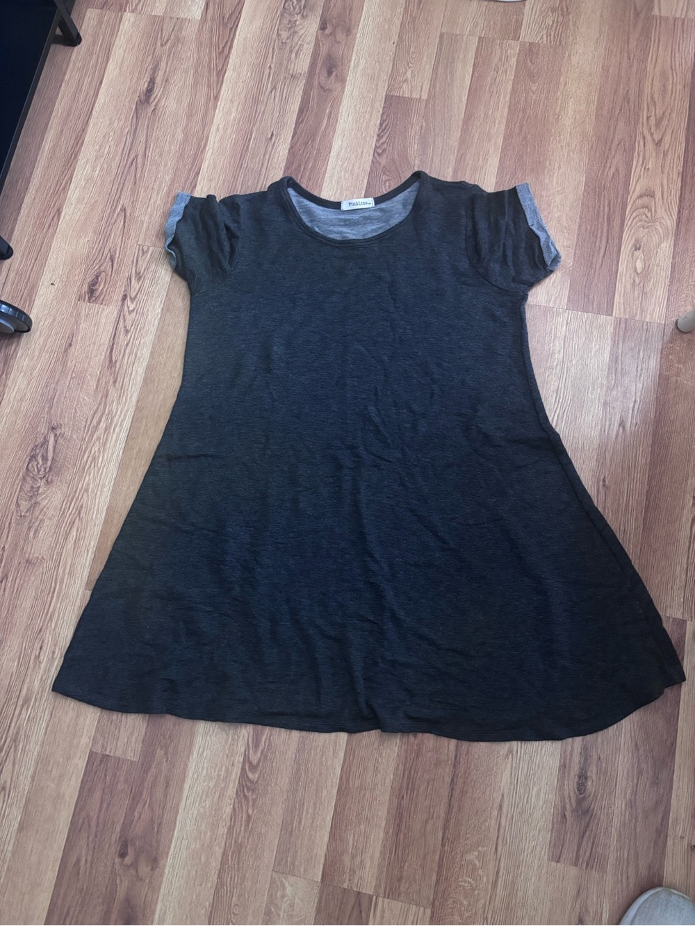 Black Short Sleeve Swing Dress ( size tag removed)